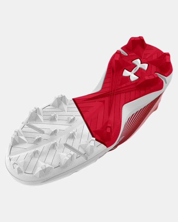 Boys' UA Leadoff Low RM Jr. Baseball Cleats in Red image number 4